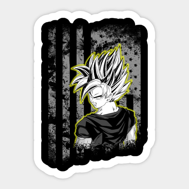 Goku Flag Sticker by dbtees